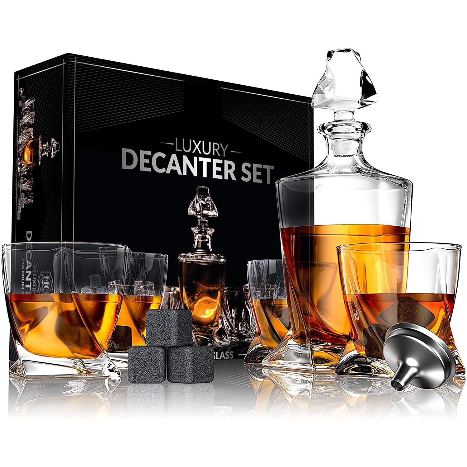 Whiskey Decanter Set 4 Liquor Glasses | PersonalizedDecanter